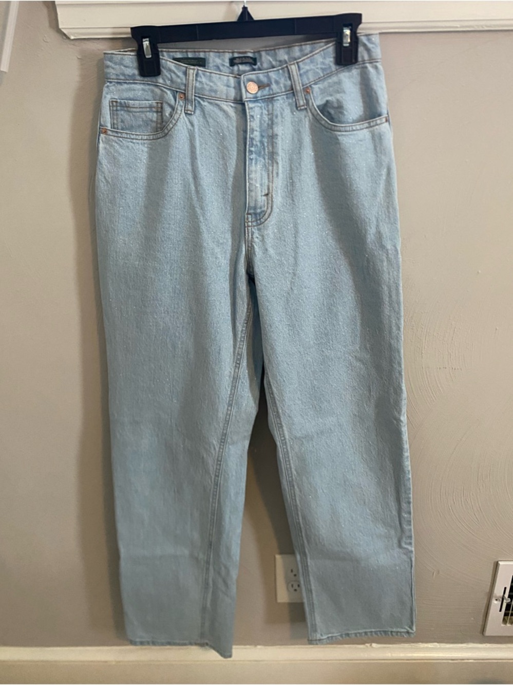 Wild Fable 90’s Relaxed Straight Light Wash Sparkly Jeans Size 6
